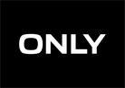 weißes Only Logo auf schwarzem Hintergrund 