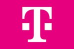 Magenta Logo weißes T auf pinkem Hintergrund
