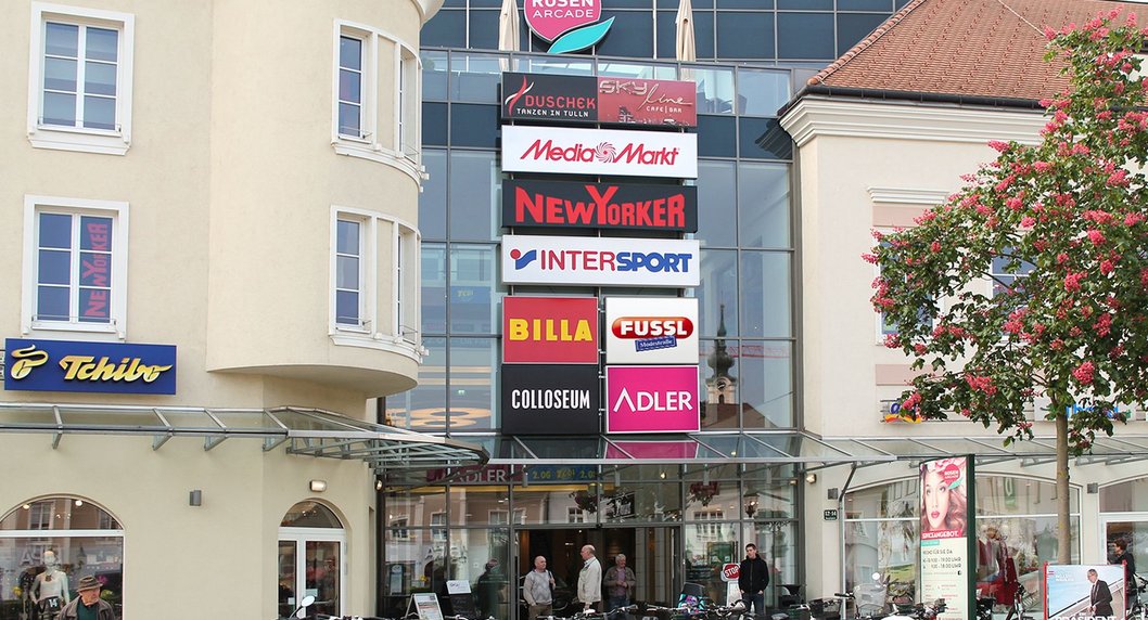 Außenansicht Rosenarcade Tulln