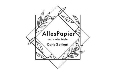 Alles Papier und vieles mehr by Doris Gotthart - schwarzes Logo auf weißem Hintergrund 