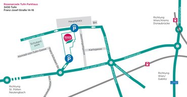 Anfahrtsplan zur Rosenarcade 